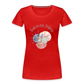Summer Vibes - Women's Premium Organic T-Shirt - red - Front - Mia (176cm)