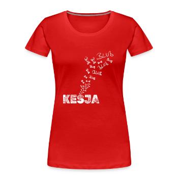 Kesja - Frauen Premium Bio T-Shirt - Rot - Vorne - Mia (176cm)