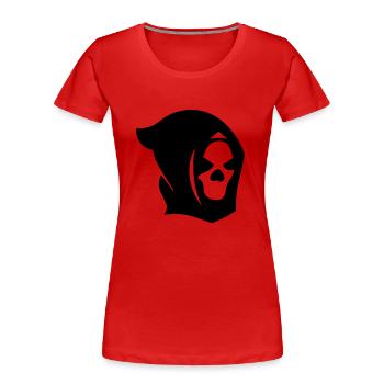 Tête de mort - T-shirt bio Premium Femme - rouge - Devant - Mia (176cm)
