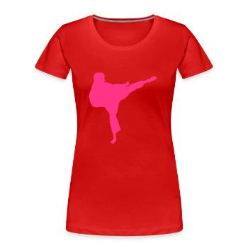sport de combat - T-shirt bio Premium Femme - rouge - Devant - Mia (176cm)