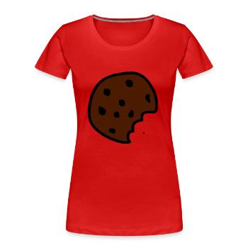Cookie - Frauen Premium Bio T-Shirt - Rot - Vorne - Mia (176cm)
