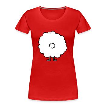 Schaf von hinten - Frauen Premium Bio T-Shirt - Rot - Vorne - Mia (176cm)