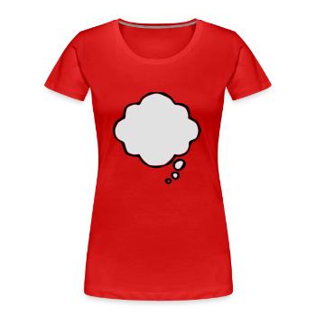 Thinking Bubble - T-shirt bio Premium Femme - rouge - Devant - Mia (176cm)