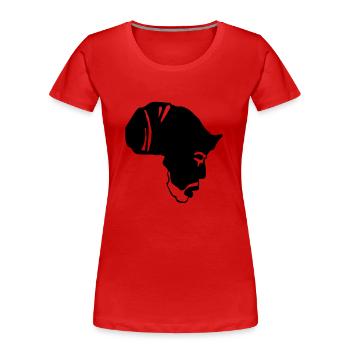Africa rasta - T-shirt bio Premium Femme - rouge - Devant - Mia (176cm)