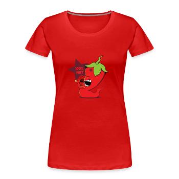 Red Chili Pepper - Frauen Premium Bio T-Shirt - Rot - Vorne - Mia (176cm)