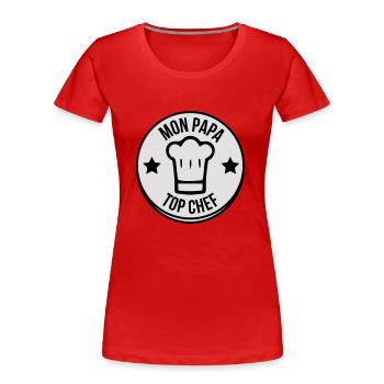 mein Vater Graf 2 Sterne - Frauen Premium Bio T-Shirt - Rot - Vorne - Mia (176cm)