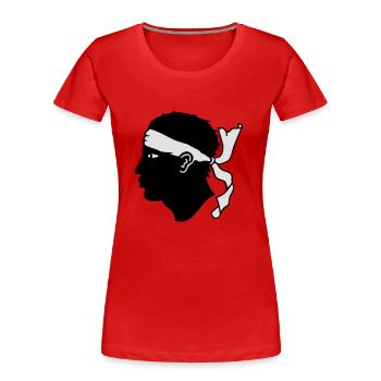 Korsika - Frauen Premium Bio T-Shirt - Rot - Vorne - Mia (176cm)