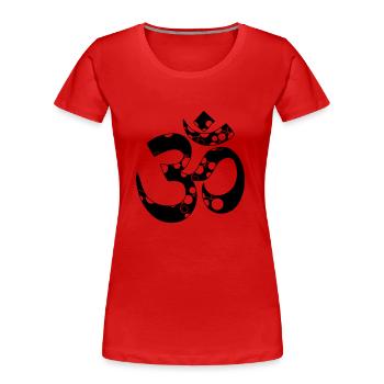 Ohm Symbol - Frauen Premium Bio T-Shirt - Rot - Vorne - Mia (176cm)