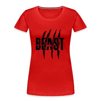 beast - Frauen Premium Bio T-Shirt - Rot - Vorne - Mia (176cm)