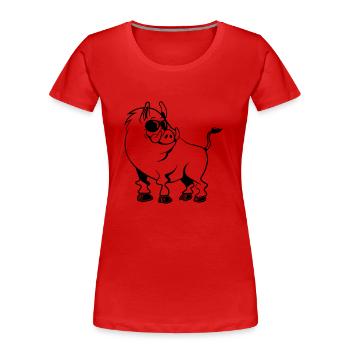 wildschwein refroidir des lunettes de soleil drôle - T-shirt bio Premium Femme - rouge - Devant - Mia (176cm)
