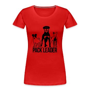 pack leader - Women's Premium Organic T-Shirt - red - Front - Mia (176cm)