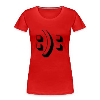Perspektive - Frauen Premium Bio T-Shirt - Rot - Vorne - Mia (176cm)