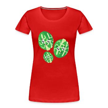 Brussels sprouts - Women's Premium Organic T-Shirt - red - Front - Mia (176cm)