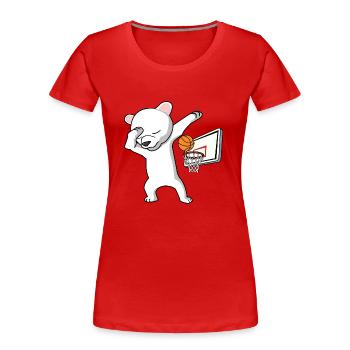 dab dabbing eisbär basketball bär sportart baer of - Frauen Premium Bio T-Shirt - Rot - Vorne - Mia (176cm)