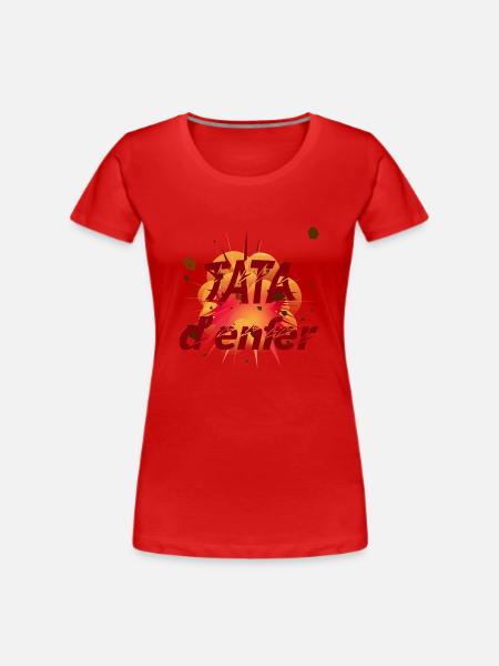 TATA D ENFER - T-shirt bio Premium Femme - rouge