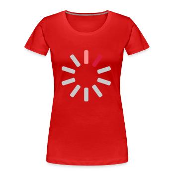 Buffer no connection Logo - Women's Premium Organic T-Shirt - red - Front - Mia (176cm)