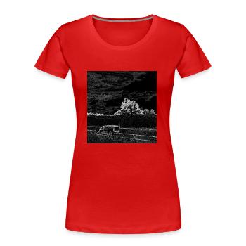 Stardust Car - Women's Premium Organic T-Shirt - red - Front - Mia (176cm)