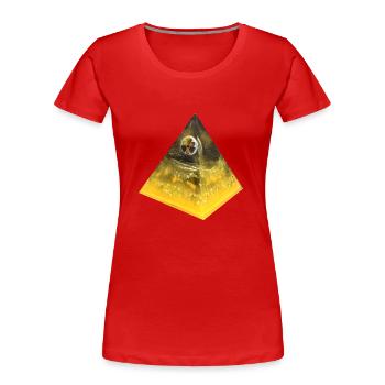 Radioaktivität Pyramide/ Prypjat - Frauen Premium Bio T-Shirt - Rot - Vorne - Mia (176cm)
