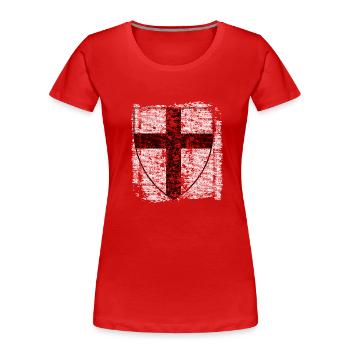 Deutscher Orden - Frauen Premium Bio T-Shirt - Rot - Vorne - Mia (176cm)
