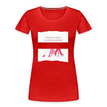 Demonstration - Frauen Premium Bio T-Shirt - Rot - Vorne - Mia (176cm)