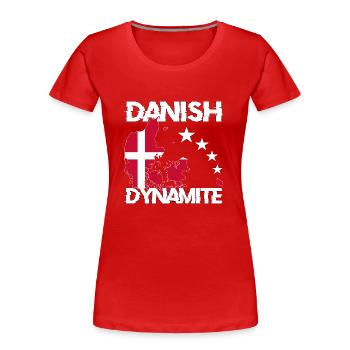 Dänemark Flagge danish dynamite Geschenk - Frauen Premium Bio T-Shirt - Rot - Vorne - Mia (176cm)