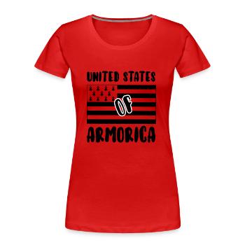 Vereinigte Staaten von Armorica - Frauen Premium Bio T-Shirt - Rot - Vorne - Mia (176cm)