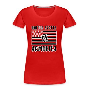 Vereinigte Staaten von Armorica - Frauen Premium Bio T-Shirt - Rot - Vorne - Mia (176cm)