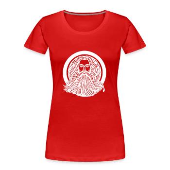 Man hippie old long hair mystical - Women's Premium Organic T-Shirt - red - Front - Mia (176cm)