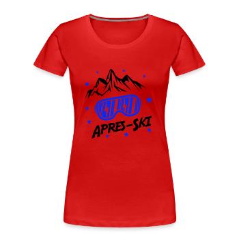 apres ski - Frauen Premium Bio T-Shirt - Rot - Vorne - Mia (176cm)