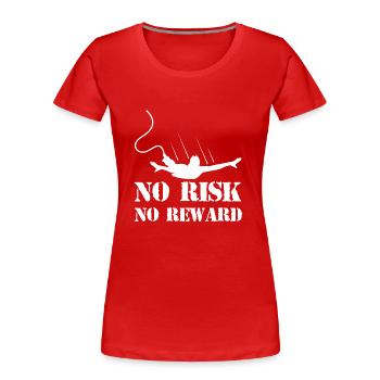 Bungee Jumping Evolution Sport Fun - Women's Premium Organic T-Shirt - red - Front - Mia (176cm)