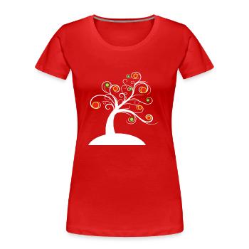 Spring Awakening, Flowering Tree, Nature, Tree - Women's Premium Organic T-Shirt - red - Front - Mia (176cm)