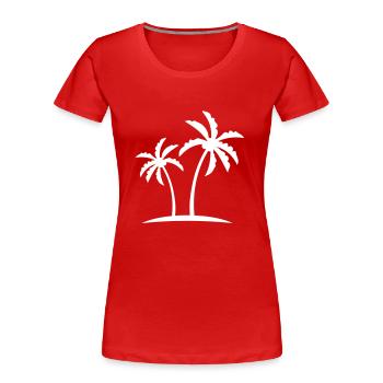 Symbole de Palm Island - T-shirt bio Premium Femme - rouge - Devant - Mia (176cm)
