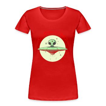 Kosmokomisch - Frauen Premium Bio T-Shirt - Rot - Vorne - Mia (176cm)