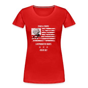 George Washington 4th of july Indipendenc day - Frauen Premium Bio T-Shirt - Rot - Vorne - Mia (176cm)