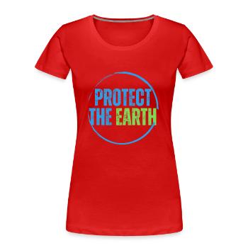 Protéger la planète - T-shirt bio Premium Femme - rouge - Devant - Mia (176cm)