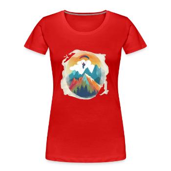 Parapente Anthony - T-shirt bio Premium Femme - rouge - Devant - Mia (176cm)