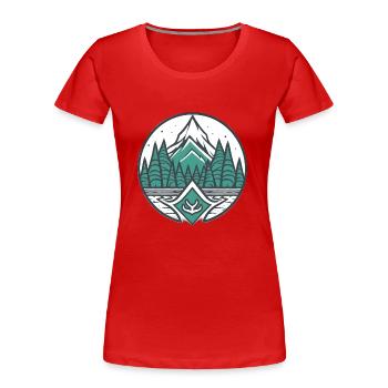 Symphonie de la nature - T-shirt bio Premium Femme - rouge - Devant - Mia (176cm)