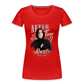 Harry Potter Serverus Snape Always. - Frauen Premium Bio T-Shirt - Rot - Vorne - Mia (176cm)