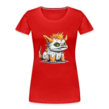 Wouko der Streuer - Frauen Premium Bio T-Shirt - Rot - Vorne - Mia (176cm)