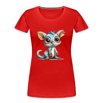 Draki der Streuer - Frauen Premium Bio T-Shirt - Rot - Vorne - Mia (176cm)