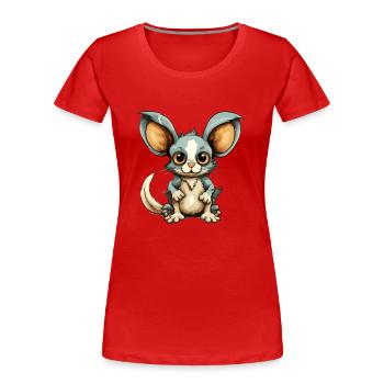 Zako der Streuer - Frauen Premium Bio T-Shirt - Rot - Vorne - Mia (176cm)