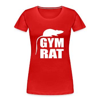 Kraftsport Fitness Gym Rat Humor - Frauen Premium Bio T-Shirt - Rot - Vorne - Mia (176cm)