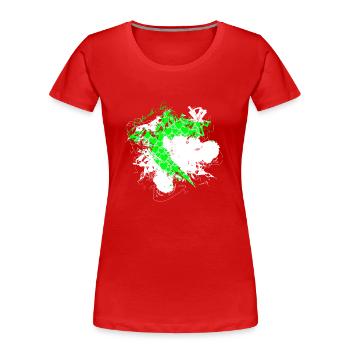 Croatie hrvatska croatie hrv voyage europe zagreb - T-shirt bio Premium Femme - rouge - Devant - Mia (176cm)