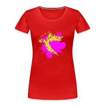 Kroatien hrvatska kroatien hrv reisen europa zagreb - Frauen Premium Bio T-Shirt - Rot - Vorne - Mia (176cm)