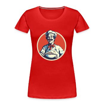 Italienischer Koch - Frauen Premium Bio T-Shirt - Rot - Vorne - Mia (176cm)