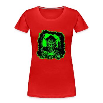 grünes Gift - Frauen Premium Bio T-Shirt - Rot - Vorne - Mia (176cm)