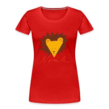 Noé - T-shirt bio Premium Femme - rouge - Devant - Mia (176cm)