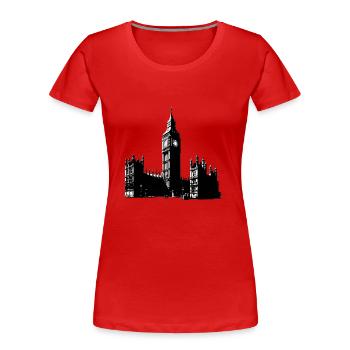Big Ben and the Houses of Parliament in London - Frauen Premium Bio T-Shirt - Rot - Vorne - Mia (176cm)