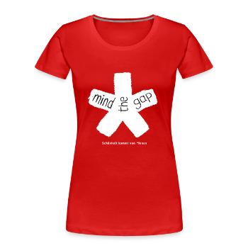 blockedTitle - Frauen Premium Bio T-Shirt - Rot - Vorne - Mia (176cm)
