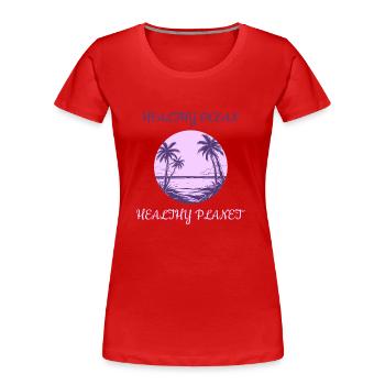 Marine Conservation - Women's Premium Organic T-Shirt - red - Front - Mia (176cm)